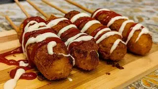 The CRUNCHIEST Homemade Corn Dogs &ndash; Easy Recipe!