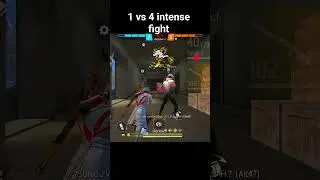 1 vs 4 intense fight impossible headshot #trending #shorts #viral #freefire #headshort