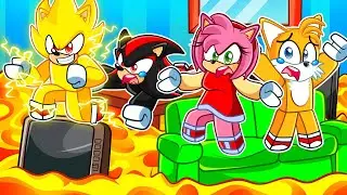 Virei o SUPER SONIC no CHÃO É LAVA do Roblox!