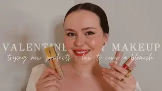 Romantic Valentine's Day Makeup 2021 | Trying New Products + How to Cover a Blemish