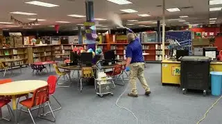 Rockefeller school cleaning during Flu closure