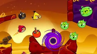 Angry Birds Collection Hacked 3 - BLAST ALL PIGGIES INSIDE BLACKHOLE BY SHOOTING MAXIMUM BOMBER BIRD