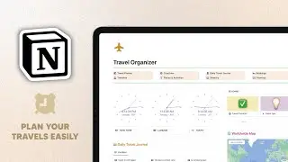 Stay Organized on Your Adventures with the Ultimate Travel Organizer Notion template! ✈️🗺️