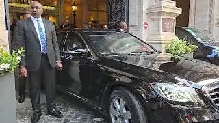 Pres. Tinubu Departs Hotel in Rome for Aqaba Process Heads of Government Meeting