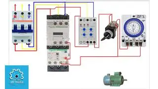 đấu nối timer cơ hẹn giờ bật tắ bơm 3 pha 2 chế độ tay tự động