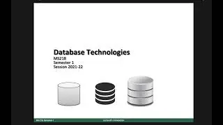 Lecture-1 [Database Technologies] Introduction