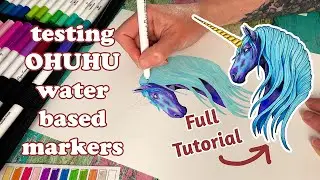 Testing the Popular Water Based OHUHU Markers - Including tips on how to blend
