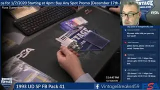 1-7-20 1993 UD SP FB Pack 41 Break Opening Video