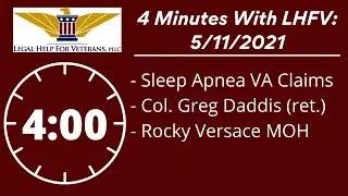 Sleep Apnea VA Claims, Col. Gregory Daddis (ret.), Rocky Versace MOH