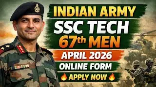 Indian Army SSC Technical 67th Men Recruitment 2026 | Online Form | Eligibility | Salary | Last Date
