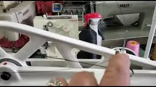 How to thread Shoe Patcher Machine or Shoe Rapair Machine Consew or Atlas USA At-2973 Long arm