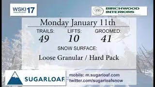 Latest Local Forecast, Trail Conditions and Info to Know Jan 11th 2021 am