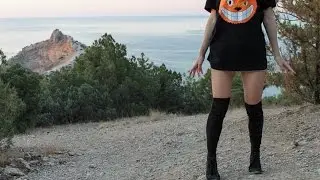 sea∙knee socks∙hill