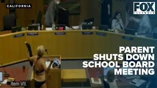 Mom disrobes during school board meeting to protest transgender locker room access