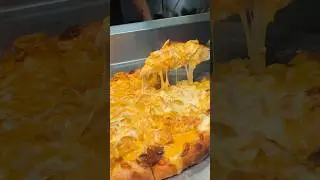 Incredible BUFFALO CHICKEN PAN PIZZA from Frank & Danny&rsquo;s Pizza on Staten Island, NY!  #DEVOURPOWER