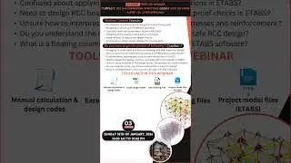 3 hour free live webinar I CSI ETABS I Jan 2026