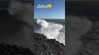 Iceland 🤗#nature #iceland #europe #travel #trending #shortsfeed#viral#shorts #ocean #waves #beach