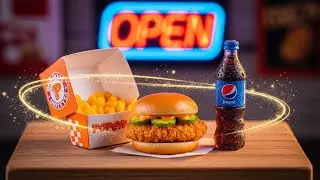 Cooking a REAL Popeyes Chicken Sandwich in a Tiny Dollhouse! 🍗🏠 ASMR| Mini Food