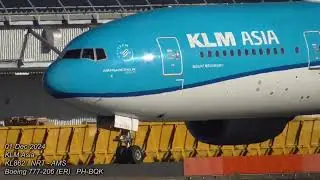 KLM Asia flight KL862 take off  Narita airport
