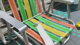 Re webbing a vintage beach chair