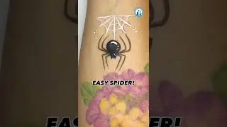 🕷️Paint an Easy Spider #howtopaint #facepaint  #spider #facepaint #halloweenmakeuplook #halloween