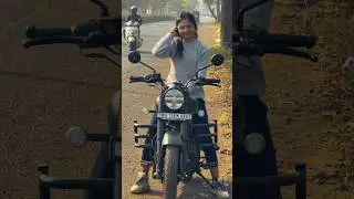 Royal Karbhar👸🏻#bullet #bike #royalenfield #black #viral #rider #bikergirl #dreambike #biker #girl