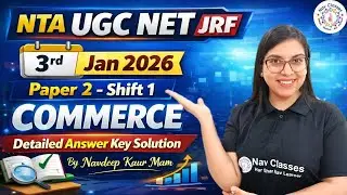 UGC NET Commerce | 3rd Jan 2026 Commerce Question Paper Solution PAPER 2 | By Navdeep Kaur
