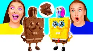 Челлендж. Шоколадная Еда vs Настоящая еда | Потрясающие Кухонные Хитрости