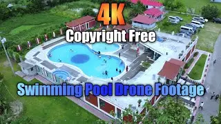 4k copyright free swimming pool drone footage