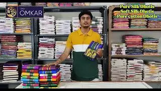 Viral Soft Silk Dhoti Model &ndash; All Available Colors Shown! | Premium Karishma Soft Silk Dhoti Set
