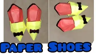 DIY Mini Paper Shoes/ Paper craft Shoes/Paper Craft Idea/ Origami Shoes.#papercraft #origami