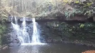 Cliff Jumping at Goit Stock