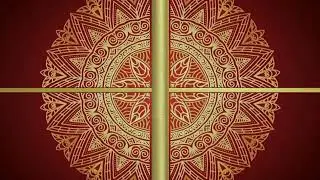 Oriental Asian Ornamental Pattern Animation - Gold & Red Animated Background