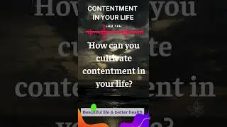 How can you cultivate contentment in your life? - Beautiful life and better health