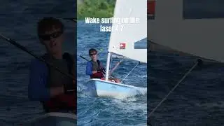 Surfing laser in crazy wind💨  #viral #sailing #lasersailing #ilca