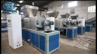 100-1000kg/h Plastic Film Paper Pulp Squeezing Pelletizer Plastic Squeezing Granulator Machine