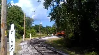 Superelevated curve at the NYMT.