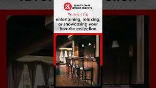 Upgrade Your Home with a Custom Bar Cabinet! #qualitycraftkitchencabinet #custombarcabinets