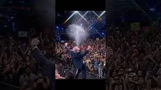 The Fans love Triple H￼ iconic ￼water spit thing💦#tripleh #fyp #wwe #shorts #water #subscribe￼