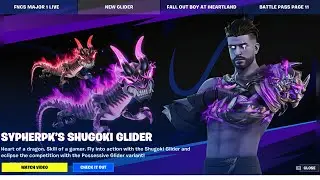 Fortnite SypherPk Shugoki Glider and Dark Dragon Wrap Item Shop Showcase