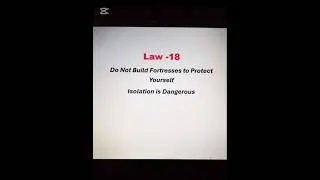 Law-18#Isolation is Dangerous #48 Laws of Power# success mindset # dark psychology #youtube shorts
