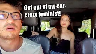 (FULL VIDEO) Crazy Feminist Fights Uber Driver