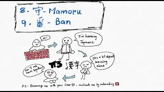 JLPT N3 Kanji 8&9 守, 番 (mamoru, ban kanji) | Let's learn kanji together