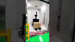 Ever seen a forklift ride an elevator by itself? Now you have.