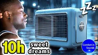 FALL ASLEEP DEEPLY with THIS White Noise | Old Air Conditioner & rain Sounds to Sleep