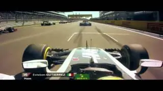 F1 2016 Russian GP chaotic START ONBOARD