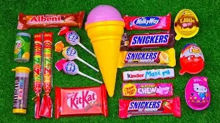 ASMR Most Popular Candys / some lots of colorful rainbow lollipop candy / unpacking chocolate eat