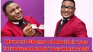 Moment Gbenro of Abattoir was introduced at On Your Mark 2025