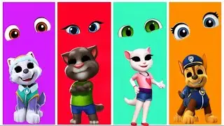 wrong eyes challange👀 Everest VS Talking Tom VS Tom Angella VS Chase #16