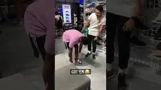 He was just testing out the shoes 😂